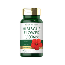 칼라일 히비스커스 꽃 추출물 1100 mg 120정 Carlyle Hibiscus Flower Extract Non-GMO Gluten Free (미국배송)