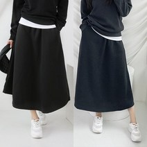 코디제이 여자 롱스커트 기모와이드스커트 기모투피스 스커트 포근 여자롱치마 기모롱스커트 겨울스커트