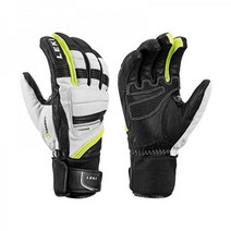 레키 LEKI 그리핀 S 남성용 벙어리장갑 블랙 옐로우 10.5호 독일, EU 10.5, White-Black-Yellow