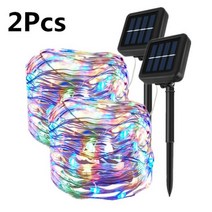 야외 태양열 끈 패어리 라이트 10M 20M 30M LED 태양광 램프 100/200/3, 2pcs Color, 22M 200LED