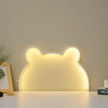 스캇홈 LED 3색 무드등 토끼 곰돌이 구름 귀여운무드등, 화이트 베어