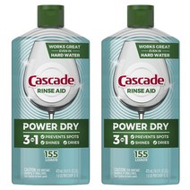 Cascade 캐스캐이드 린스 에이드 식기세척기 드라이 건조 대용량 473ml (2팩)