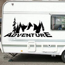 캠핑 냉장고 휴대용 차량용 차박 낚시 camper rv adventure mountain wall decal for jeep 자동차 여행 카 트럭 자연 나무 스티커 비닐 자동, 100cm너비x42cm높이, 주황색