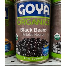 고야 USDA오가닉 저염 검은콩 블랙빈 통조림 439g 6팩 Goya Organics Black Beans low sodium (미국배송)