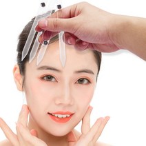 아크릴 삼각형 눈썹 측정 눈금자 영구 메이크업 스텐실 황금 비율 캘리퍼스 메이크업 도구, 보여진 바와 같이, 하나