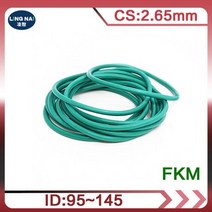 오링 1개/몫 불소 고무 녹색 FKM O 링 씰 CS2.65mm ID 95/97.5/100/103/125/145/160mm ORing 가스켓578420, 102.8x97.5x2.65mm, 1 piece