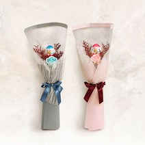 아침향기 킨더조이 비누꽃 학예회 졸업선물 한송이 꽃다발, 핑크