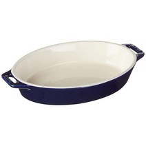 Staub 스타우브 타원형 베이킹 접시135075, Dark Blue