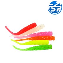 AfishLURE 전체축광 루어웜4cm 15pcs 볼락 풀치 전갱이, Pink(축광), 0.35g