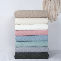 천솜이 60수 아사 다이아 누빔 피그먼트 순면 워싱 이불 겸 침대패드 고정밴드(SS Q K LK 사이즈), 오트밀