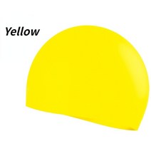 남녀공용 실리콘 수영 모자 방수 귀 보호 대형 다이빙 편안한 수상 스포츠 액세서리 1 개, 02 yellow