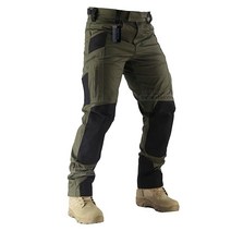 Surviv Tactic Gear 컴뱃 팬츠 오토바이 라이딩 립스톱 밀리터리 카모 바지 캠핑 하이킹용 레인저 그린(프로)218134