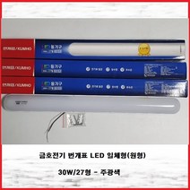 금호전기 번개표 LED 일체형 일자등 30W 27형 주광색(6 500K), 1개, 주광색
