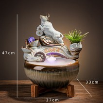 미니 분수대 자연 실내 친환경 천연 가습기 집안습도높이기 건조할때 폭포 개업 선물, 소 안개없음