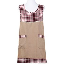 클리티아 체크 앞치마, 블루, 1개