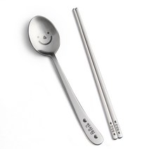 인스푼 inspoon 윙크네임수저, 윙크청소년, [스푼+젓가락] 둘째 / 양쪽하트