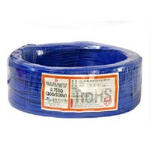KS전선롤/단심비닐코드 전선/60227 KS IEC 06(VSF전선) 0.75SQ(mm²)200M/1롤, 흰색