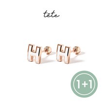 [1+1] 테테 14K H 화이트 에폭 피어싱