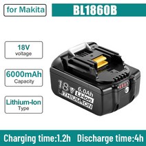 충전식 리튬 이온 호환 배터리 대용량 100% 원래 M미니ta 18V 6000mAh 충전식 전원 도구 배터리 LED 리튬, 01 3000mAh