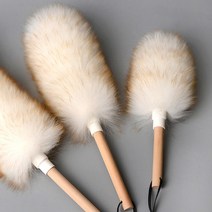 천연 양모 먼지털이 먼지떨이개 청소 용품, 대