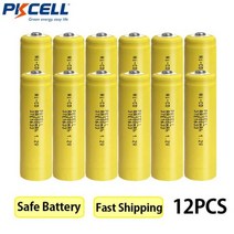 PKCELL 1.2V Ni-CD AA 충전식 배터리 손전등 게임 태양열 정원 조명용 산업용 300mAh 4 개 8 12, 1.2V_12PCS