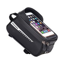 Bicycle Bag MTB Road Bike Front Top Tube Cycling Bag Waterproof Touchscreen Phone Case Reflective Mo, 검은색, 01 Black