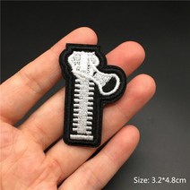 와펜 패치 자수 열접착 흑백 자수 패치 줄무늬 의류 아플리케 철 스티커 바느질 Diy 장식 배지 태극기 리폼 캐릭터 밀리터리 알파벳, 1 PK-0053