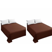 Sfoothome 2팩 침대 플랫 시트 - 울트라 소프트 및 주름 변색 얼룩 방지 탑 시트 트윈 사이즈 라이트 그레이 655263