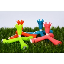 [캐디천사] 삼발이 기능성 골프티 이지티 티꽂이 분실방지 골프용품, 그린