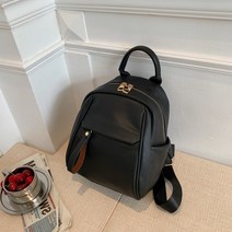 여성가죽백팩 여성용 백팩 럭셔리 가죽 숙녀 사첼백팩 소프트 일상 대용량 여성 시크블랙, C