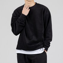 스타일에스 남자 빅사이즈 소프트 후리스 오버핏 겨울 맨투맨
