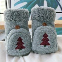 가을 겨울 여성 따뜻한 니트 손가락 벙어리 트리 반장갑