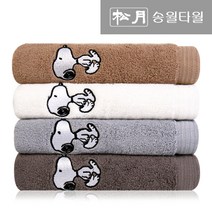 송월 스누피 리버 세면타월, 아이보리, 1매