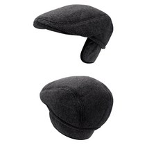 60대 70대 겨울 어르신 남자모자C 중년 할아버지 남성 귀달이 방한 헌팅캡 22cm