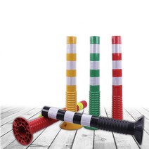 차선 규제봉 신선 유도봉 탄력봉 중앙 분리대 교통 갓길, 그린과 화이트