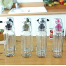 주방 소스 정리 유리 공병 오일병 소스병 식초 간장소분 꿀통 기름 빈통, 1개, 그레이사각