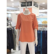 비즈 목걸이 장식 라운드넥 블라우스 RBB212SC0