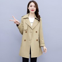 하프반코트 금 년 여성 봄가을 계절 초 작은 키 트렌치 하프기장 2386064066