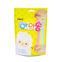 [문구조아] 아모스 아이솜 60g 샌드클레이 만들기 미술놀이 모래 클레이 흰색, 4개