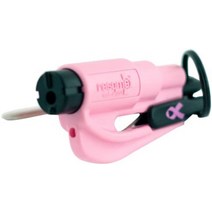 레스큐미 새 키트 안전 벨트 커터 비상 생존 창 차량용 비상용 망치, 분홍색