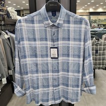 바쏘옴므 여름 긴소매 블루체크 남방 셔츠 WSV2TT41A/WSV2TT40A