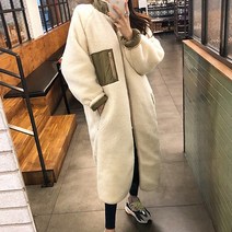텐텐샵 양털 뽀글이 겨울 덤블 여자 후리스 롱 코트 점퍼 패딩
