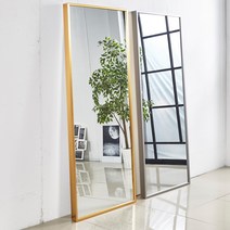 대형 와이드 골드 전신거울 벽걸이 스탠드 400 x 1700, 400 x 1700 (골드)