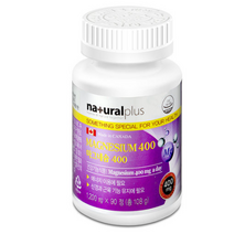 내츄럴플러스 마그네슘400mg 마그네슘식품 권장량 1통 단일제 단일마그네슘 고함량 최대용량 하루권장량