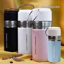 스타벅스 SS 블랙앤골드 보온보냉 텀블러 500ml, 블랙