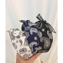 끌림샵 페이즐리 리본 반다나 헤어밴드 머리띠 (5color)