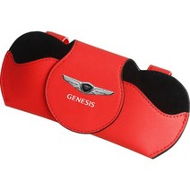 car sun visor storage card bag 안경 클립 pu 가죽 car 인테리어 for Genesis coupe g70 g80 g90 gv60 gv70 gv80 ev, redf 또는 제네시스