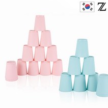 스텍스 Z 컵쌓기 스피드 파스텔 스텍컵 무지 국산, 블랙무지, 핑크_블랙무지