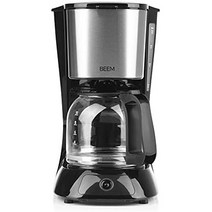 BEEM FRESH AROMA TOUCH 필터 기계 - 유리 커피 머신 1.25L 유리 용기 포함 스테인레스 스틸 영구 필, 유리병으로
