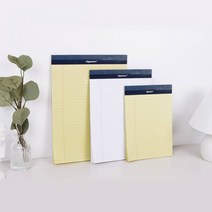 시그니처 리갈패드 50매 절취 메모패드 5권묶음 문구 사무용품 신학기 문방구 디자인, A5(화이트 50매)5권